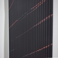 Set 5 panouri decorative, riflaj, polimer rigid, Naimeed D5464, 270x30x0.5cm, Negru