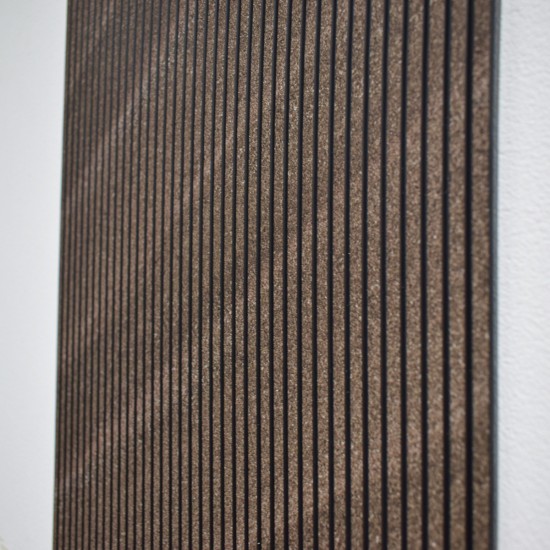 Set 5 panouri decorative, riflaj, polimer rigid, Naimeed D5465, 270x30x0.5cm, Maro