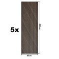 Set 5 panouri decorative, riflaj, polimer rigid, Naimeed D5465, 270x30x0.5cm, Maro