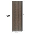 Set 5 panouri decorative, riflaj, polimer rigid, Naimeed D5467, 270x30x0.5cm, Maro