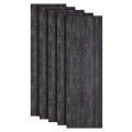 Set 5 panouri decorative, riflaj, polimer rigid, Naimeed D5468, 270x30x0.5cm, Negru