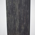 Set 5 panouri decorative, riflaj, polimer rigid, Naimeed D5468, 270x30x0.5cm, Negru