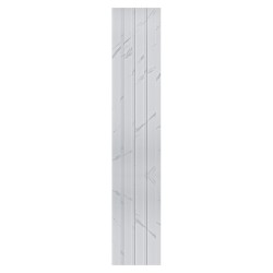 Set 5 panouri decorative, riflaj, polimer rigid, Naimeed D5471, 270x16x1cm, Alb