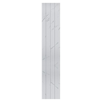 Set 5 panouri decorative, riflaj, polimer rigid, Naimeed D5471, 270x16x1cm, Alb