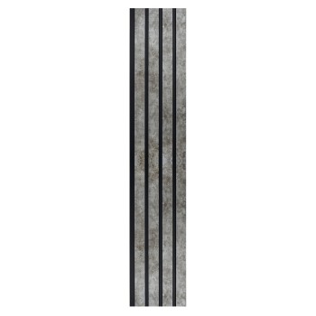 Set 5 panouri decorative, riflaj, polimer rigid, Naimeed D5472, 270x16x1cm, Gri