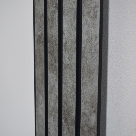 Set 5 panouri decorative, riflaj, polimer rigid, Naimeed D5472, 270x16x1cm, Gri Set 5 panouri decorative, riflaj, polimer rigid, Naimeed D5472, 270x16x1cm, Gri
