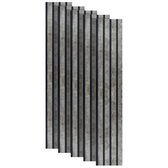 Set 5 panouri decorative, riflaj, polimer rigid, Naimeed D5472, 270x16x1cm, Gri Set 5 panouri decorative, riflaj, polimer rigid, Naimeed D5472, 270x16x1cm, Gri