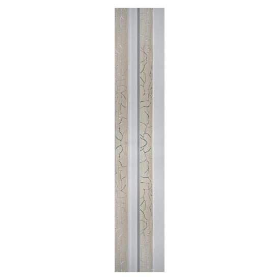 Set 5 panouri decorative, riflaj, polimer rigid, Naimeed D5474, 270x12x2cm, Alb
