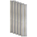 Set 5 panouri decorative, riflaj, polimer rigid, Naimeed D5474, 270x12x2cm, Alb
