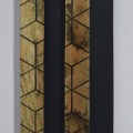 Set 5 panouri decorative, riflaj, polimer rigid, Naimeed D5475, 270x12x2cm, Negru/Auriu Set 5 panouri decorative, riflaj, polimer rigid, Naimeed D5475, 270x12x2cm, Negru/Auriu