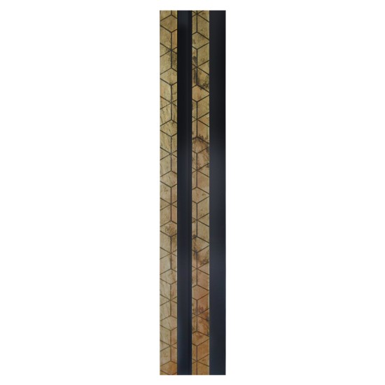 Set 5 panouri decorative, riflaj, polimer rigid, Naimeed D5475, 270x12x2cm, Negru/Auriu Set 5 panouri decorative, riflaj, polimer rigid, Naimeed D5475, 270x12x2cm, Negru/Auriu