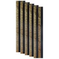 Set 5 panouri decorative, riflaj, polimer rigid, Naimeed D5475, 270x12x2cm, Negru/Auriu Set 5 panouri decorative, riflaj, polimer rigid, Naimeed D5475, 270x12x2cm, Negru/Auriu