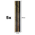 Set 5 panouri decorative, riflaj, polimer rigid, Naimeed D5475, 270x12x2cm, Negru/Auriu Set 5 panouri decorative, riflaj, polimer rigid, Naimeed D5475, 270x12x2cm, Negru/Auriu