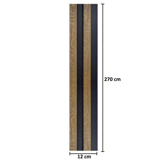 Set 5 panouri decorative, riflaj, polimer rigid, Naimeed D5477, 270x12x2cm, Maro Set 5 panouri decorative, riflaj, polimer rigid, Naimeed D5477, 270x12x2cm, Maro