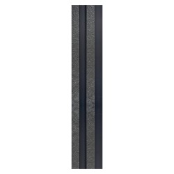 Set 5 panouri decorative, riflaj, polimer rigid, Naimeed D5478, 270x12x2cm, Negru