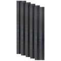 Set 5 panouri decorative, riflaj, polimer rigid, Naimeed D5478, 270x12x2cm, Negru Set 5 panouri decorative, riflaj, polimer rigid, Naimeed D5478, 270x12x2cm, Negru