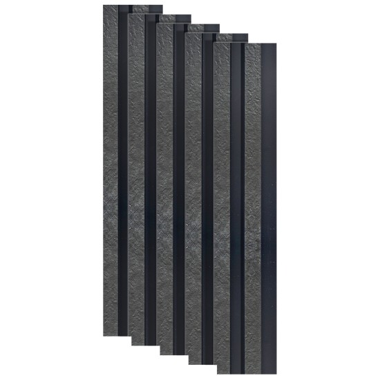 Set 5 panouri decorative, riflaj, polimer rigid, Naimeed D5478, 270x12x2cm, Negru Set 5 panouri decorative, riflaj, polimer rigid, Naimeed D5478, 270x12x2cm, Negru