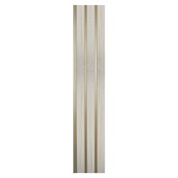 Set 5 panouri decorative, riflaj, polimer rigid, Naimeed D5479, 270x12x1cm, Alb/Auriu