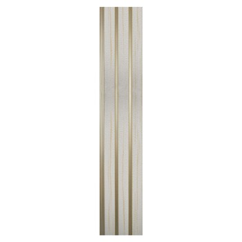 Set 5 panouri decorative, riflaj, polimer rigid, Naimeed D5479, 270x12x1cm, Alb/Auriu