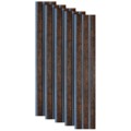 Set 5 panouri decorative, riflaj, polimer rigid, Naimeed D5480, 270x12x1cm, Maro/Albastru