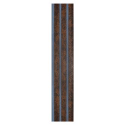 Set 5 panouri decorative, riflaj, polimer rigid, Naimeed D5480, 270x12x1cm, Maro/Albastru