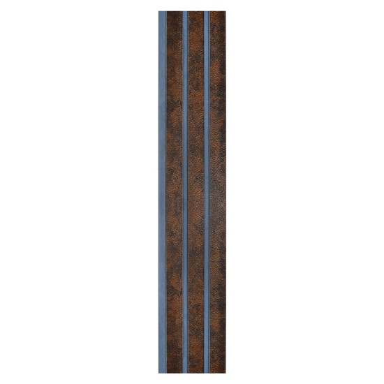 Set 5 panouri decorative, riflaj, polimer rigid, Naimeed D5480, 270x12x1cm, Maro/Albastru