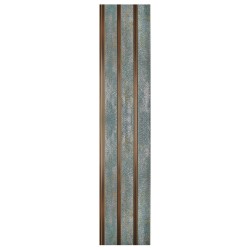 Set 5 panouri decorative, riflaj, polimer rigid, Naimeed D5481, 270x12x1cm, Verde/Auriu