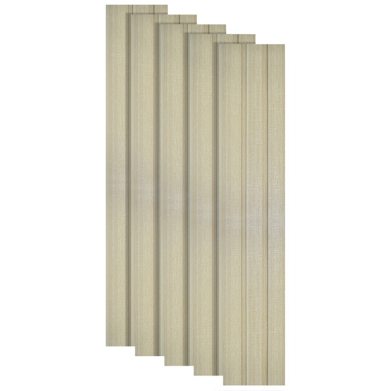 Set 5 panouri decorative, riflaj, polimer rigid, Naimeed D5482, 270x12x1cm, Crem deschis Set 5 panouri decorative, riflaj, polimer rigid, Naimeed D5482, 270x12x1cm, Crem deschis