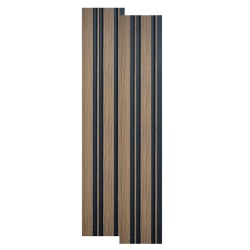 Set 2 panouri decorative, riflaj, polimer rigid, Naimeed D5489, 270x12x1cm, Maro