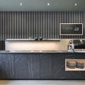 Set 5 panouri decorative, riflaj, polimer rigid, Naimeed D5494, 270x12x1cm, Negru/Gri Set 5 panouri decorative, riflaj, polimer rigid, Naimeed D5494, 270x12x1cm, Negru/Gri