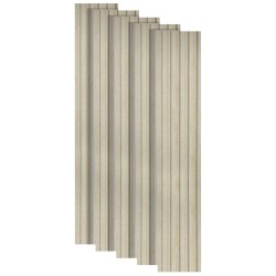 Set 5 panouri decorative, riflaj, polimer rigid, Naimeed D5496, 270x12x1cm, Crem