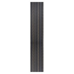 Set 5 panouri decorative, riflaj, polimer rigid, Naimeed D5497, 270x12x1cm, Negru