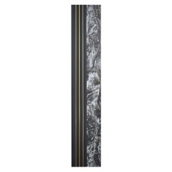 Set 5 panouri decorative, riflaj, polimer rigid, Naimeed D5499, 270x16x1cm, Negru