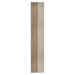 Set 5 panouri decorative, riflaj, polimer rigid, Naimeed D5501, 270x16x1cm, Crem inchis