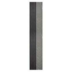 Set 5 panouri decorative, riflaj, polimer rigid, Naimeed D5503, 270x16x1cm, Gri
