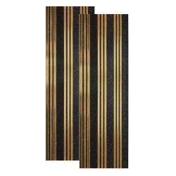 Set 5 panouri decorative, riflaj, polimer rigid, Naimeed D5504, 270x30x0.5cm, Negru/Auriu