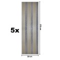 Set 5 panouri decorative, riflaj, polimer rigid, Naimeed D5507, 270x30x0.5cm, Gri/Auriu Set 5 panouri decorative, riflaj, polimer rigid, Naimeed D5507, 270x30x0.5cm, Gri/Auriu