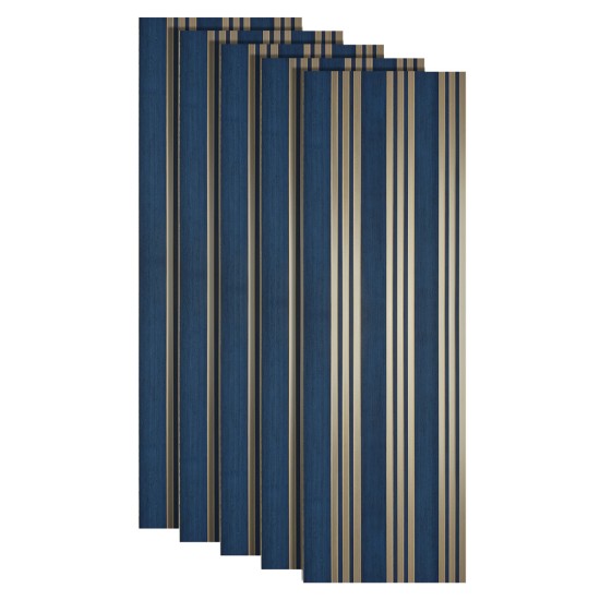 Set 5 panouri decorative, riflaj, polimer rigid, Naimeed D5508, 270x30x0.5cm, Turcoaz/Auriu Set 5 panouri decorative, riflaj, polimer rigid, Naimeed D5508, 270x30x0.5cm, Turcoaz/Auriu