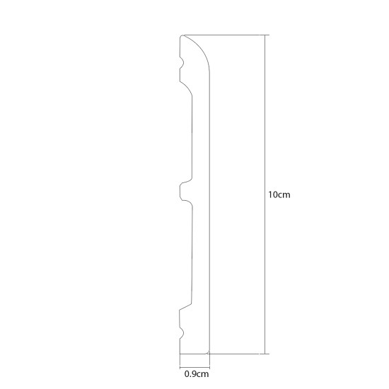 Set 5 plinte decorative, polimer rigid, Naimeed D5513, compatibil iluminare LED, Alb, 2300x100x9mm