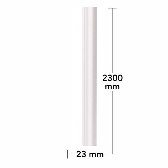 Set 5 Bagheta decorativa, polimer rigid, Naimeed D6693, Alb, 230x2.3x1.25cm