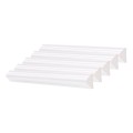 Set 5 Bagheta decorativa, polimer rigid, Naimeed D6694, Alb, 230x2.5x1.5cm