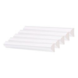 Set 5 Bagheta decorativa, polimer rigid, Naimeed D6694, Alb, 230x2.5x1.5cm