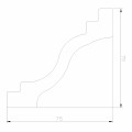 Set 5 plinte decorative, polimer rigid, Naimeed D6697, Alb, 2300x120x15mm Set 5 plinte decorative, polimer rigid, Naimeed D6697, Alb, 2300x120x15mm