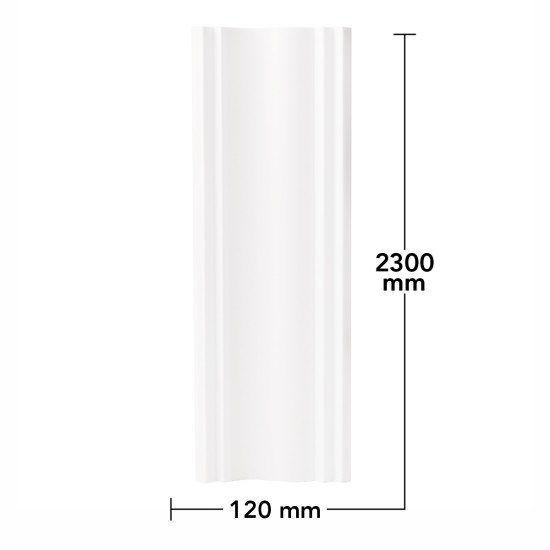 Set 5 plinte decorative, polimer rigid, Naimeed D6697, Alb, 2300x120x15mm Set 5 plinte decorative, polimer rigid, Naimeed D6697, Alb, 2300x120x15mm