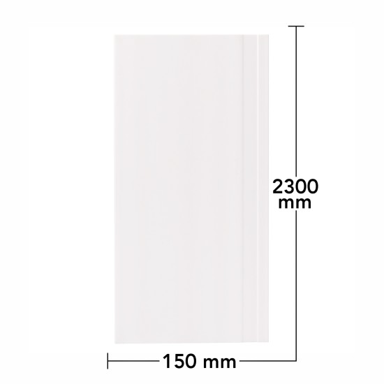 Set 5 plinte decorative, polimer rigid, Naimeed D6700, Alb, 2300x150x15mm