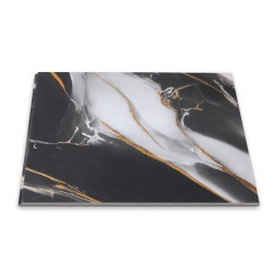 Panou decorativ, riflaj, polimer rigid, Naimeed D7609, Dimensiuni 270x30.5x0.45cm, Negru 