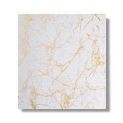 Panou decorativ, riflaj, polimer rigid, Naimeed D7613, Dimensiuni 270x30.5x0.45cm, Alb/Auriu