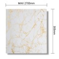 Panou decorativ, riflaj, polimer rigid, Naimeed D7613, Dimensiuni 270x30.5x0.45cm, Alb/Auriu