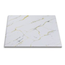 Panou decorativ, riflaj, polimer rigid, Naimeed D7618, Dimensiuni 270x30.5x0.45cm, Alb