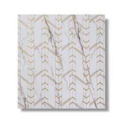 Panou decorativ, riflaj, polimer rigid, Naimeed D7620, Dimensiuni 270x30.5x0.45cm, Alb